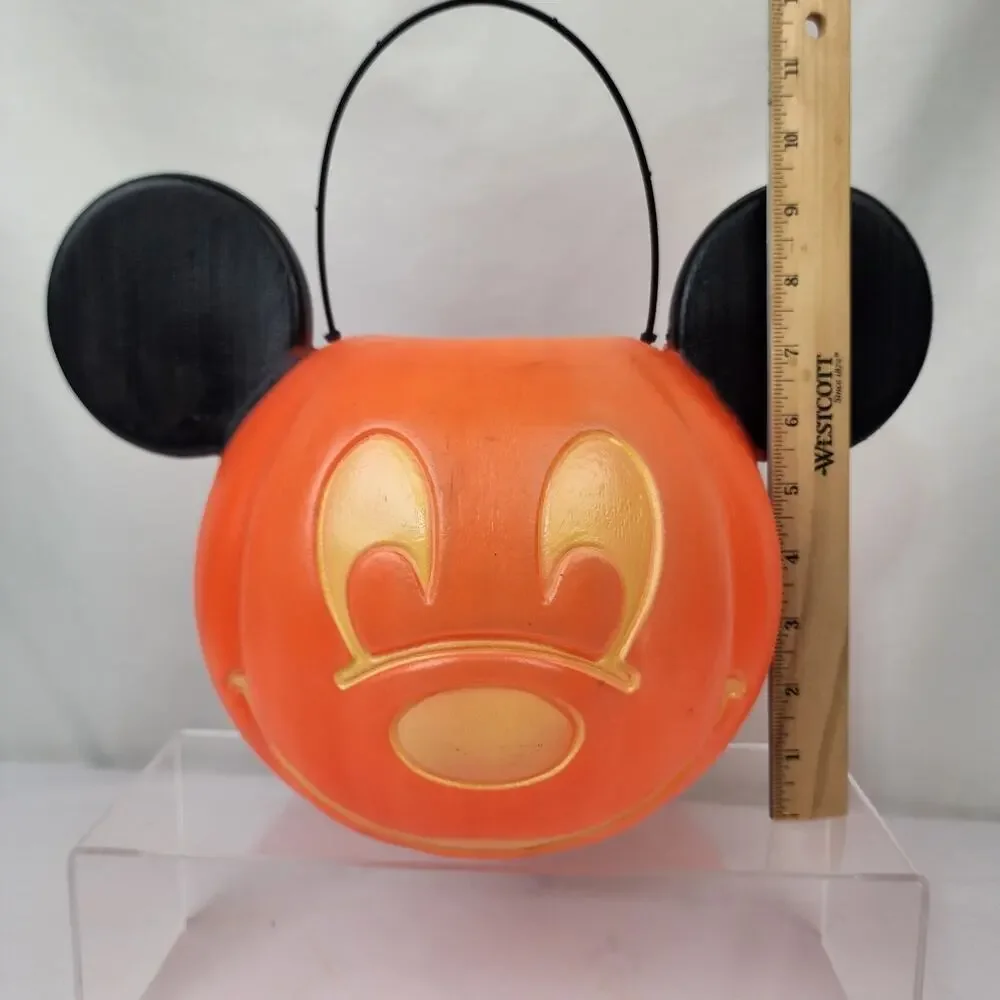 VTG General Foam Plastics Mickey Mouse Halloween Trick or Treat Pumpkin Pail